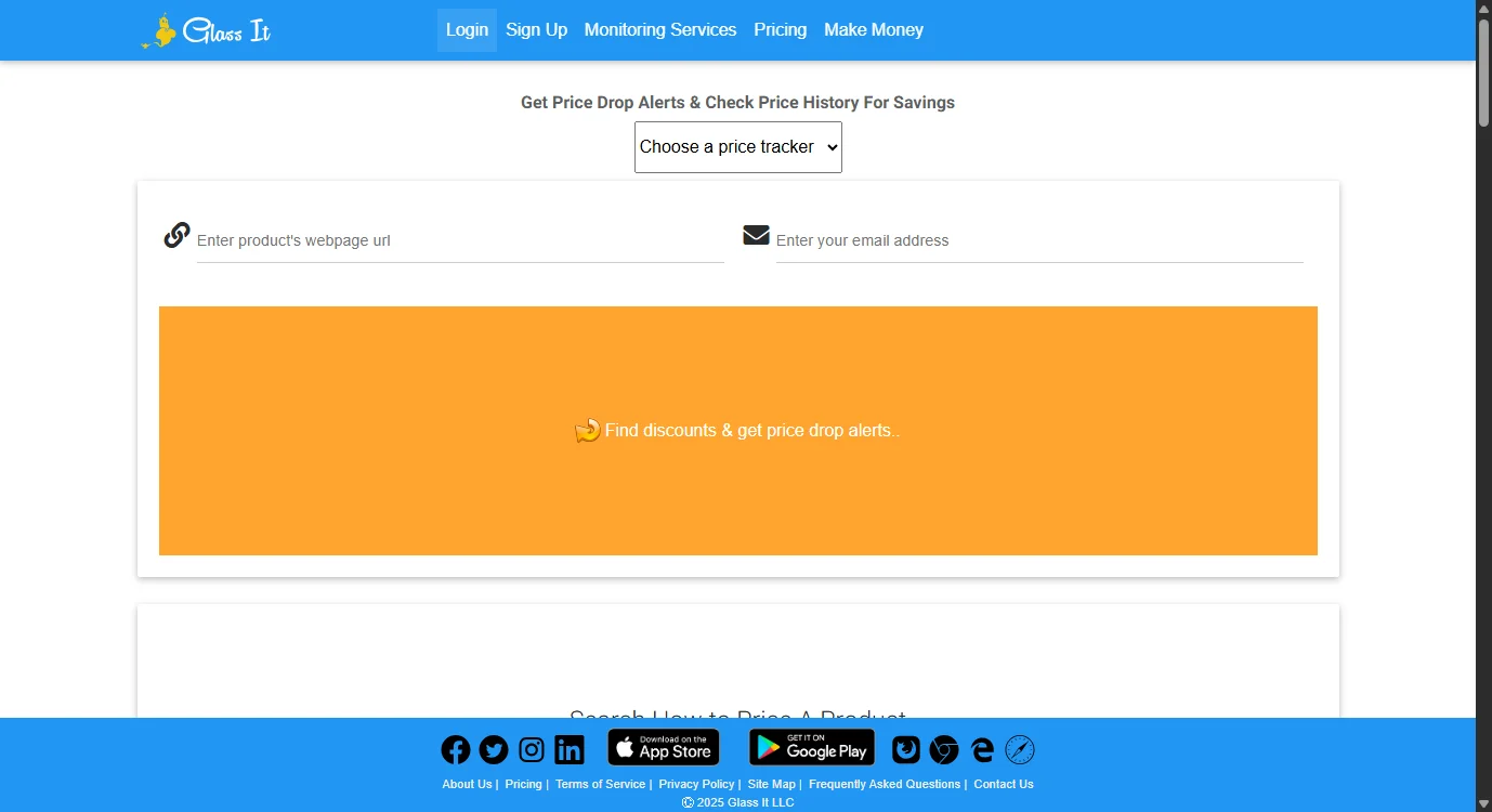 Glass It Price Tracker