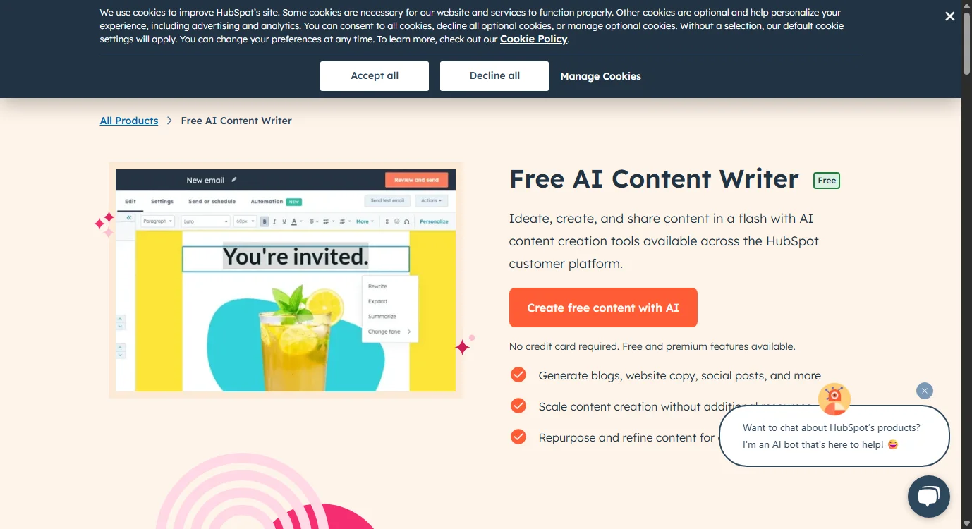 HubSpot AI Content Writer